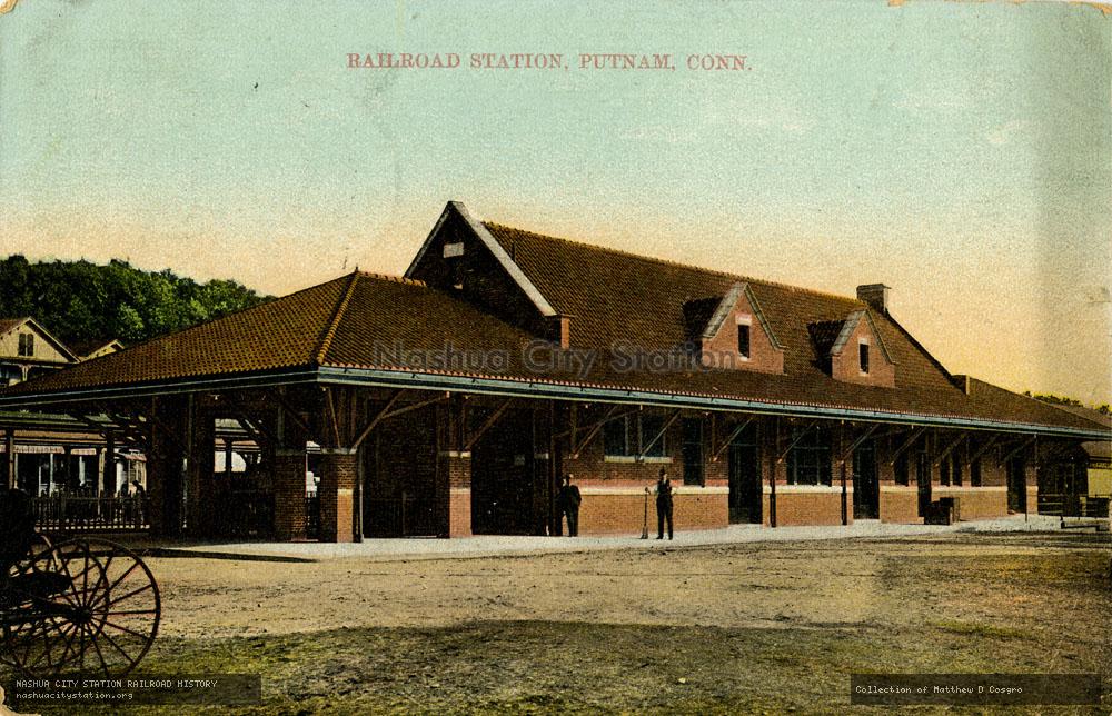 Postcard: Railroad Station, Putnam, Connecticut